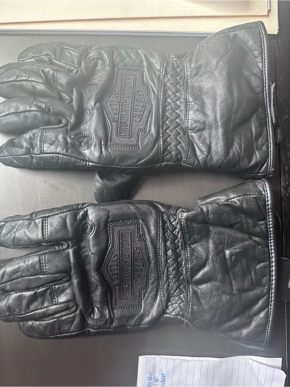 Harley-Davidson Black Leather Motorcycle Gloves - women’s